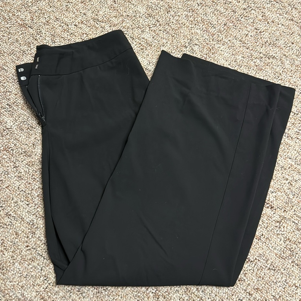 Chicos black wide leg slacks (size 2)